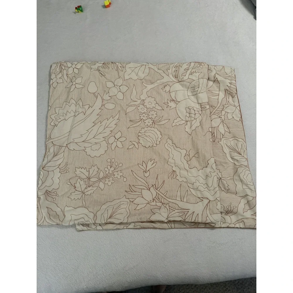 Threshold Decorative Embroidered Floral Orange Cream Throw Pillow Cases  24x24